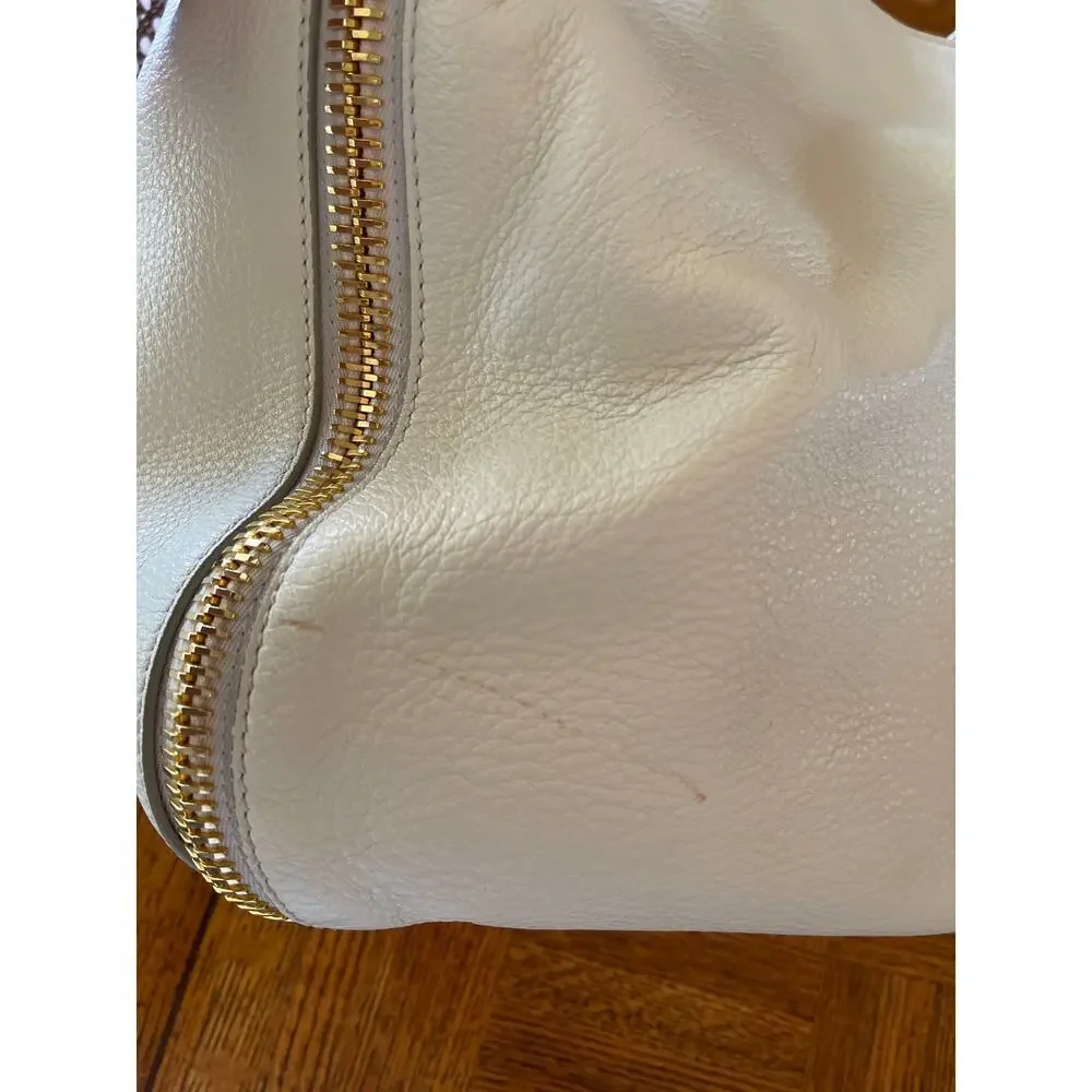 Tom Ford Sedgwick Xipper bag pebbled cream leather